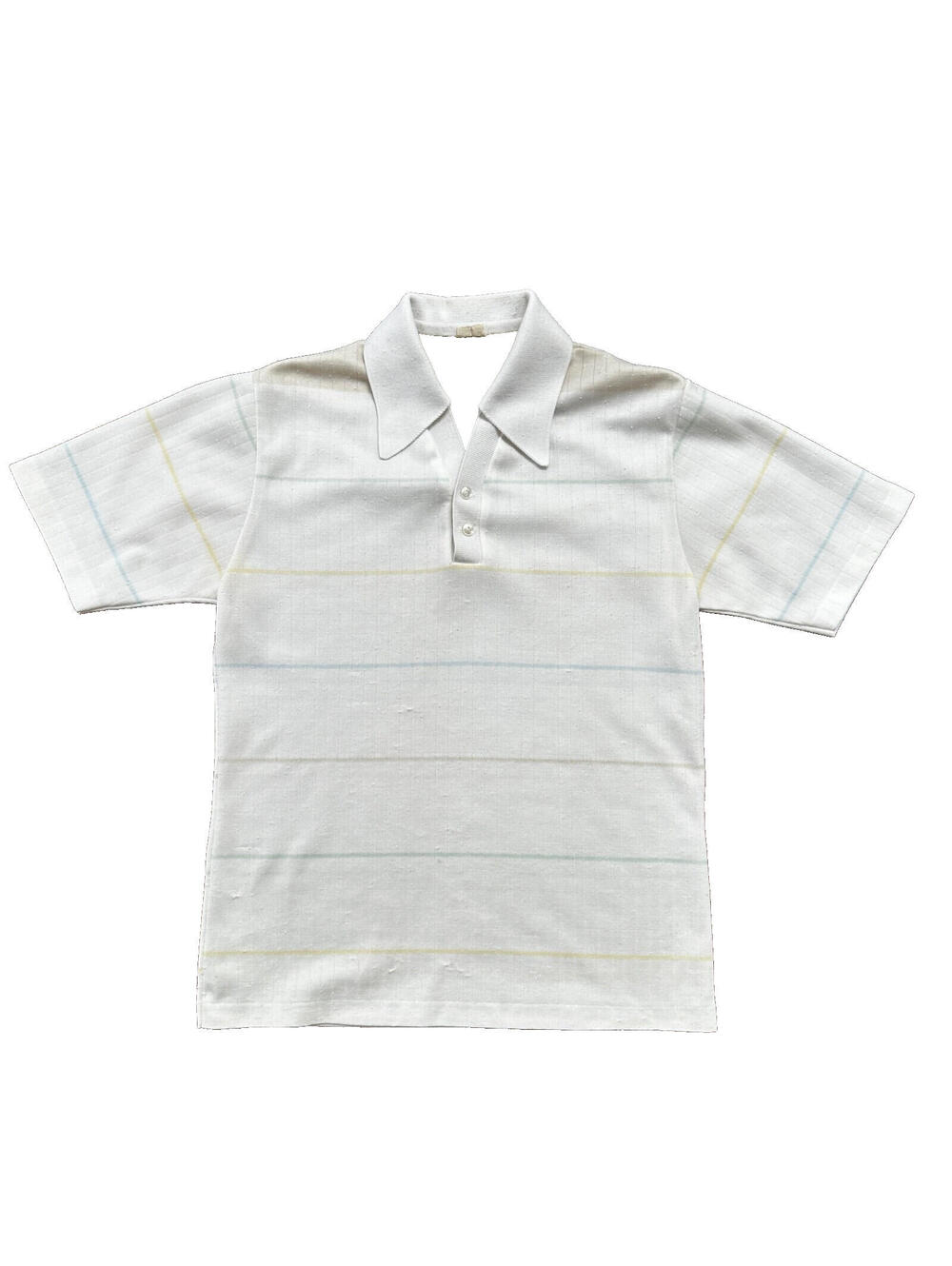 Vintage Edwards California White Polo Shirt Single Stitch 1960s Rockabilly 60s